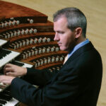 Alan Morrison playing the organ at the Kimmel Center